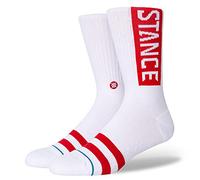 Stance Men's OG Crew Socks White/Red M