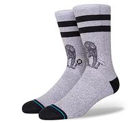 Stance Mono Tourist Crew Calcetines, Gris Heather, Large