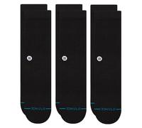 Stance The Classic Crew Calcetín Casual, Negro, L (Pack de 3) para Hombre