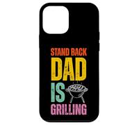 Stand Back Dad Is Grilling Funny BBQ Father's Day Carcasa para iPhone 12 mini