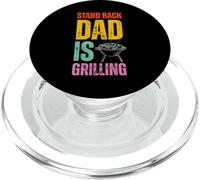 Stand Back Dad Is Grilling Funny BBQ Father's Day PopSockets PopGrip para MagSafe