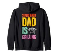 Stand Back Dad Is Grilling Funny BBQ Father's Day Sudadera con Capucha