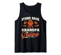 Stand Back Grandpa Is Grilling - Grandfather BBQ Papa Camiseta sin Mangas
