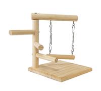 Stand De - Parque Infantil Para Pájaros, Percha De Escalada De Madera | Gym De Juego Para Pájaros Naturales, Estación De Descanso De Cockatiel, Soporte De Juguete, Plataforma No Slip