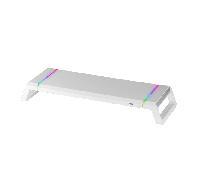 STAND DE SOBREMESA PARA MONITORES MAS GAMING MGS-ONE WIHTE AJUSTABLE A 3 TAMANOS PUERTO USB 2.0 WHITE