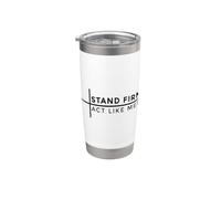Stand Firm Act Like Men Vaso térmico de acero inoxidable de doble pared
