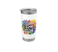 Stand Firm In Faith Vaso térmico de acero inoxidable de doble pared
