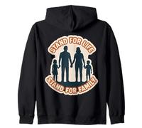 Stand For Life Stand For Family Pro-Life Padre Madre Sudadera con Capucha