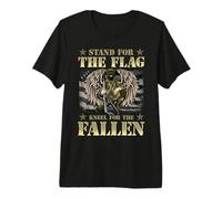 Stand For The Flag Arrodillarse For The Fallen Honor Armado Camiseta Premium
