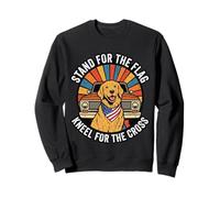 Stand For The Flag Retro Patriot Dog Ride Sudadera