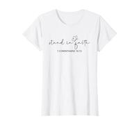Stand In Faith Christians Religion Bible Scripture Message Camiseta
