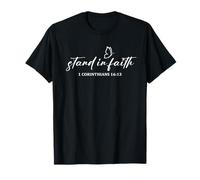 Stand In Faith Christians Religion Bible Scripture Message Camiseta
