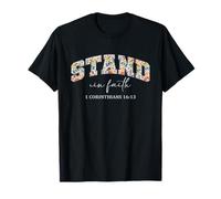 Stand In Faith Christians Religion Bible Scripture Message Camiseta