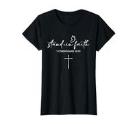 Stand In Faith Cross Christians Religion Bible Scripture Camiseta