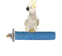 Stand Perch - Bird Grinding Stick 20cm | Quartz Sand Cage Stand Perch Parrots, Natural Claw Sharpening Toy For Cockatiels and Budgies, Durable Foot Care Grooming Perrch For Parakeet