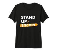 Stand Up For Bitcoin Cryptocurrency Is Freedom BTC Crypto Camiseta Premium