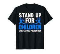 Stand Up for Children Blue Ribbon Prevención del abuso Infantil Camiseta