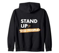 Stand Up For Old People! Protect Senior Citizen Grandparents Sudadera con Capucha