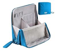 Stand Up Makeup Bag, Multi-Purpose Large Capacity Oxford Cloth Standing Makeup Bag, Portable, Large Capacity, Waterproof with Compartments (Blue,Freesize)