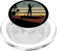 Stand Up Paddle Board - Retro Sunset Water Sports Sup Girl PopSockets PopGrip para MagSafe