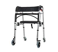 Stand Up Rollator Walker Ayuda para caminar con movilidad rodante con asiento Reposabrazos acolchados para personas mayores y adultos Ayuda para caminar con movilidad rodante ajustable en altura para