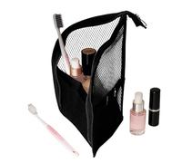 Stand Up Toothbrush Pouch, Waterproof Travel Toiletry Bag, 8 Inches Holder with Toothbrush Organizer, Portable Storage with Material, Women Pen Accessory for Bathroom, Hotel Vacation Holiday Travel