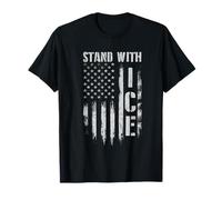 Stand with Ice - Ley de inmigración de Seguridad fronteriza patriótica Camiseta