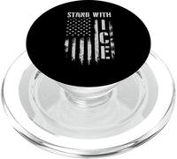 Stand with Ice - Ley de inmigración de Seguridad fronteriza patriótica PopSockets PopGrip para MagSafe