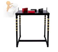 Standard Arm Wrestling Table-Quick to Assemble, Arm Wrestling Muscle Exerciser Equipment, Competition Training Arm Wrestling Table, Includes Padded Elbow Rests(Negro)