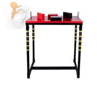 Standard Arm Wrestling Table-Quick to Assemble, Arm Wrestling Muscle Exerciser Equipment, Competition Training Arm Wrestling Table, Includes Padded Elbow Rests(Red)