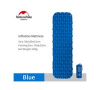 (Standard-Blu) Materassino da campeggio gonfiabile portatile per esterni, leggero, per una sola persona,