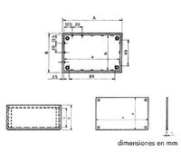 Standard Plastic Housings Caja Universal TEKO P/2.10 plástico Gris, Azul 110 x 72 x 50 1 pc(s)