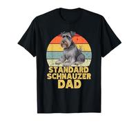 Standard Schnauzer Dog Dad Retro Funny Pet Lovers Dueños Camiseta