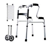 Standard Walkers - Andador plegable con ruedas y bidé, ayuda a la movilidad para caminar, altura ajustable, plegable, soporta hasta 352 libras