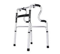 Standard Walkers - Andador plegable de 2 botones de aluminio ligero para personas mayores y movilidad limitada con discapacitados, altura ajustable