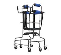 Standard Walkers - Andador plegable de 6 ruedas, 100 kg, marco de soporte con ajuste de altura y ancho, entrenamiento de rehabilitación para personas mayores