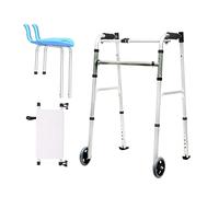Standard Walkers - Andador plegable para ancianos, con asiento de baño y reposabrazos para personas mayores discapacitadas, altura ajustable