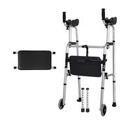 Standard Walking Frames Walking Aids Lightweight Aluminium Frames Folding Rollator Walker with Seat and Wheels Rolling Mobility Aid for The Elderly VBTJWRFE