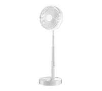 Standing Battery Fan - Adjustable Height Mechanism, Foldable Desk Cooling, Compact Electric Circulator | High Capacity Energy Storage, Versatile Lightweight Breezy Machine for Kitchen Dorm Travel Car