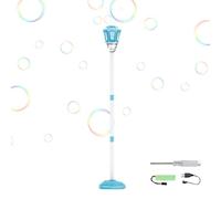 Standing Bubble Machine, Adjustable Height Bubble Maker, 21-47 Inches Outdoor Bubbles Machine with Music, ABS Blower with Stable Base, Lawn Garden Party Wedding Summer Accessory