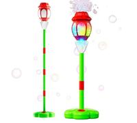 Standing Bubble Machine - Adjustable Remote Control Party Toy with Led Light Effects For Continuous Bubble Output, Outdoor Fun Maker with Stable Base Design, Blower For Backyard Summer Beach