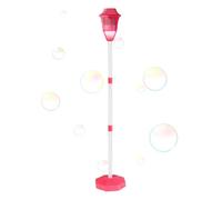 Standing Bubbles Machine, Automatic Children Bubble Maker, Light-Up Road Lamp Design, Outdoor Toy for Family Entertainment, Multicolor Lights, Safe Durable Construction
