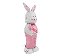 Standing Bunny Balloons, Aluminum Bunny Balloons, Easter Party Balloon with Adorable Shape, Giant Decorative Foil Balloon for Outdoor Garden Yard Porch Patio Lawn Entrance Home School Celebration