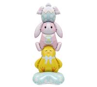 Standing Easter Bunny Balloons - Foil Leakproof Self Standing, Spring Balloons Decor | Holiday Balloon Decorations For Home Farmhouse Indoor Outdoor Garden Yard Patio Porch Park Party Celebration Fun