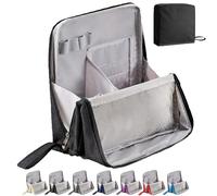 Standing Makeup Bag, Large Make Up Bag, Multi-Purpose Large Capacity Oxford Cloth Standing Makeup Bag, Portable,Waterproof with Compartments, for Women (Black)