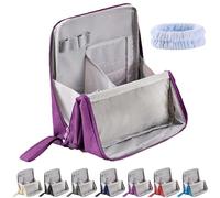 Standing Makeup Bag, Multi-Purpose Large Capacity Oxford Cloth Vertical Makeup Organizer Bag, Portable, Large Capacity, Waterproof Stand up Toiletry Bags with Compartments (Purple)