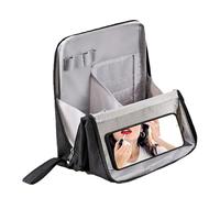 Standing Makeup Bag, Portable Cosmetic Pouch, Oxford Cloth Organizer, Waterproof Durable Material, Multi-Compartment Storage, Travel School Home Use, Oxford Cloth, 9.06x8.66 In, 1 Pack