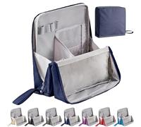 Standing Makeup Bag - Portable, Large Capacity, Doresty Multi-Purpose Large Capacity Oxford Cloth Stand Up Makeup Bag, Standing Waterproof Toiletry Bag with Compartments (Blue2)