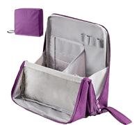 Standing Makeup Bag Portable, Large Capacity, Multi-Purpose Large Capacity Oxford Cloth Standing Makeup Bag (Purple)