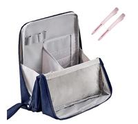 Standing Makeup Bag Portable, Large Capacity, Stand up Makeupbags, Standup Makeup Bag, Standing Make up Bag, with Compartments (Navy)